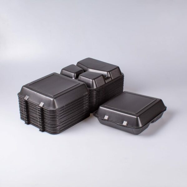 Contenedor 9X9 3 Divisiones Negro Reyma 50 Pz