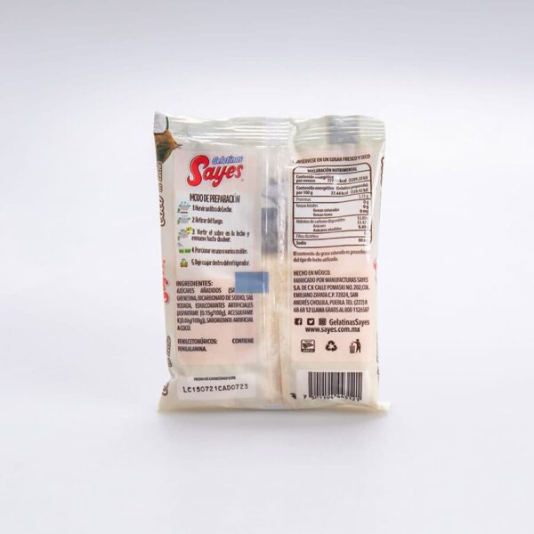 Gelatina Sabor Coco Sayes Leche 120 Gr