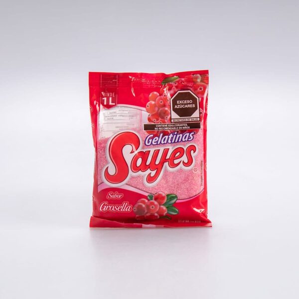 Gelatina Sabor Grosella Sayes Agua 120 Gr