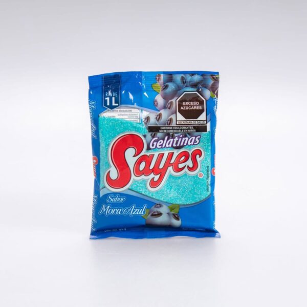 Gelatina Sabor Mora Azul Sayes Agua 120 Gr