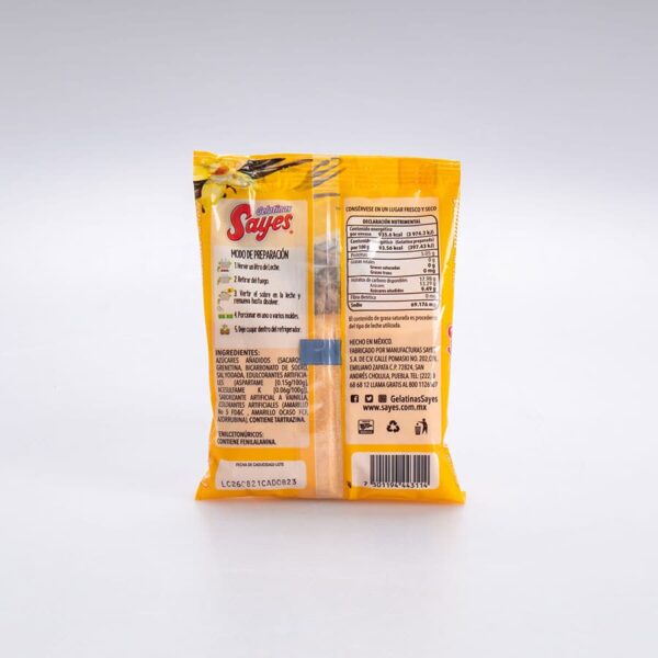 Gelatina Sabor Vainilla Sayes Leche 120 Gr