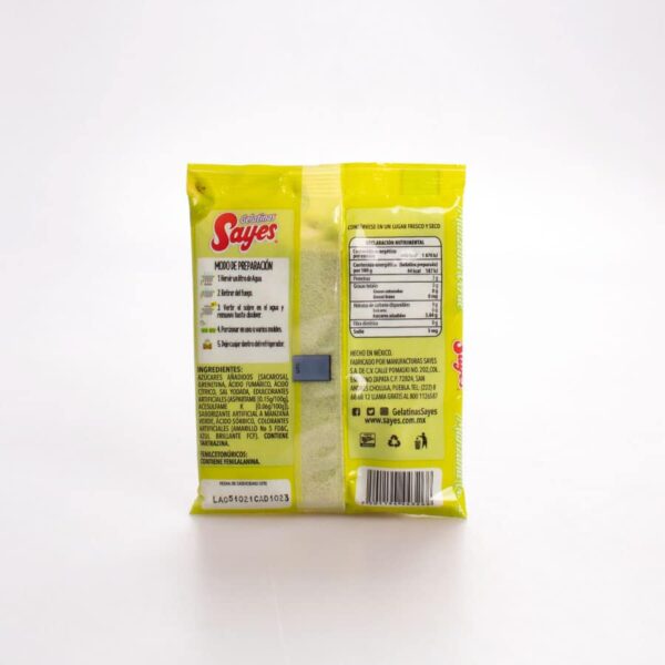 Gelatina Sabor Manzana Verde Sayes Agua 120 Gr
