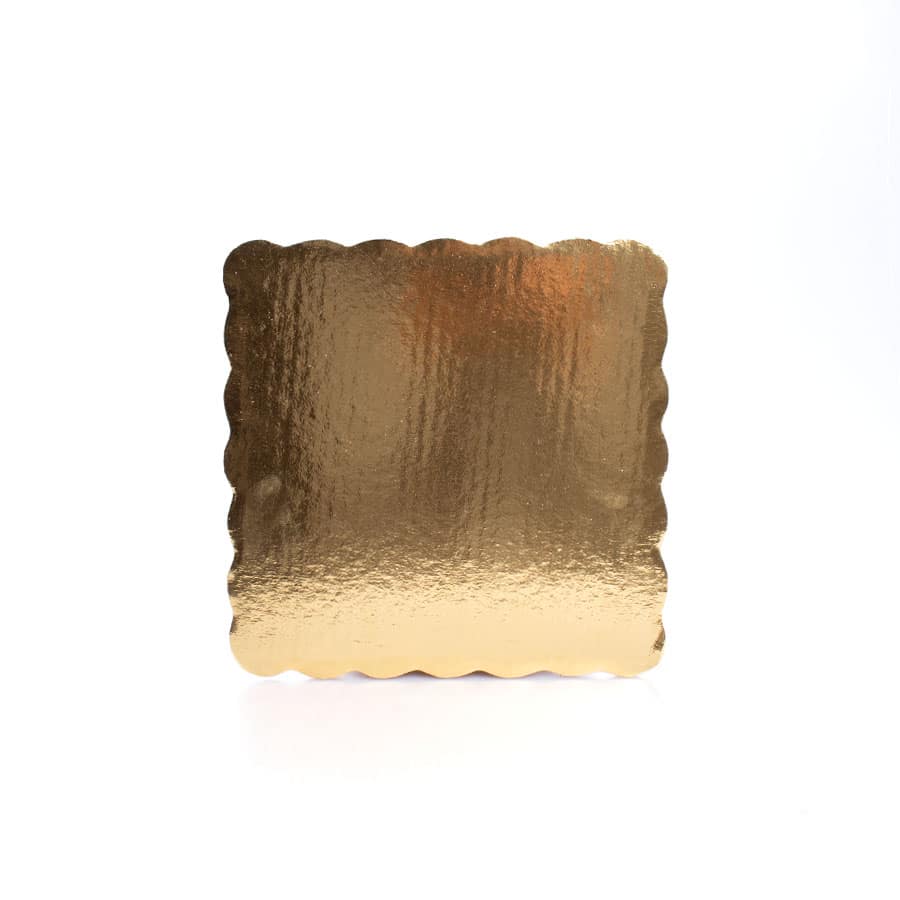 Base de Cartón Dorada 23×23 Cm