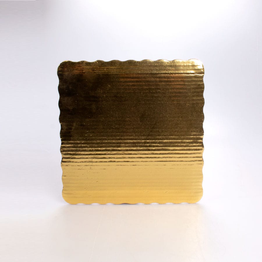 Base de Cartón Dorada 26×26 Cm