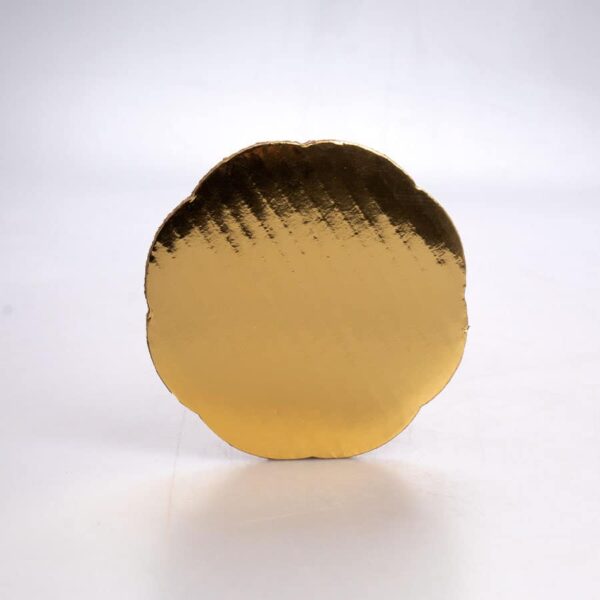 Base de Cartón Dorada Redonda 12 Cm