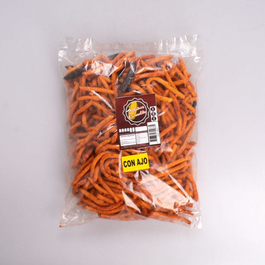Botana Churrito Chile con Ajo Carmelita 1 Kg