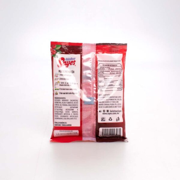 Gelatina Sabor Frutos Rojos Sayes Agua 120 Gr