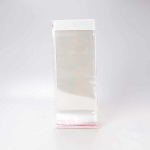 Bolsa de Celofán 13x30+3+3 Cm Adhesiva 100 Pz