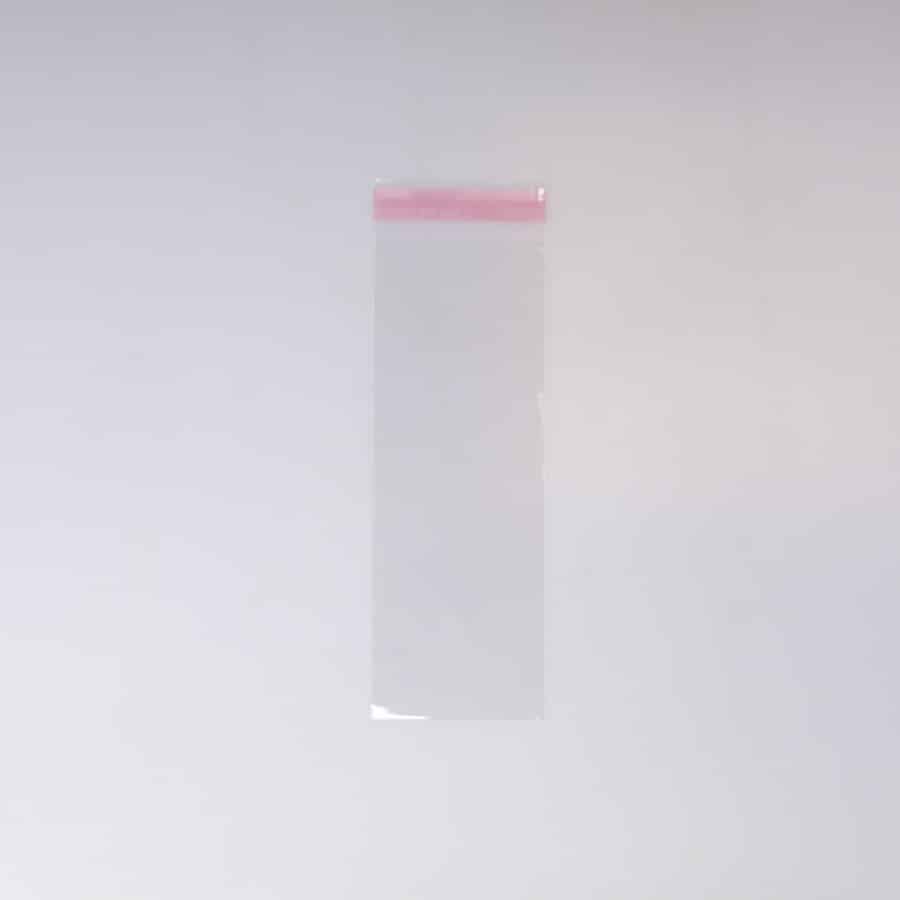 Bolsa de Celofán 8×22+3 Cm Adhesiva 100 Pz