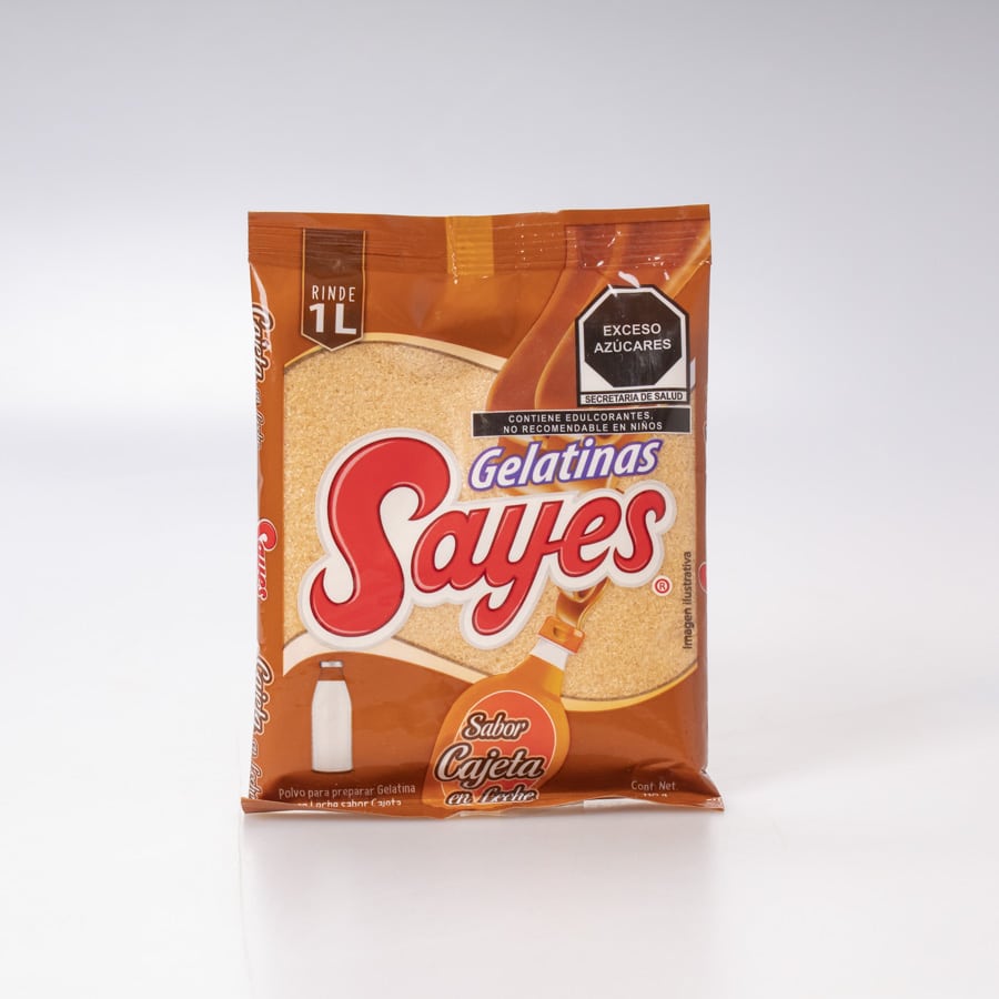 Gelatina Sabor Cajeta Sayes Leche 120 Gr
