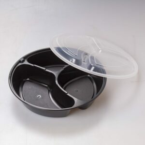 Contenedor Redondo 3 Div 33 Oz WOW