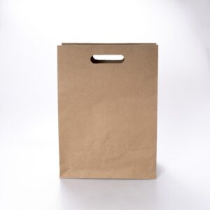Bolsa con Asa Kraft Grande Troquelada 12 Pz