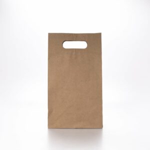 Bolsa con Asa Kraft Med Troquelada 12 Pz