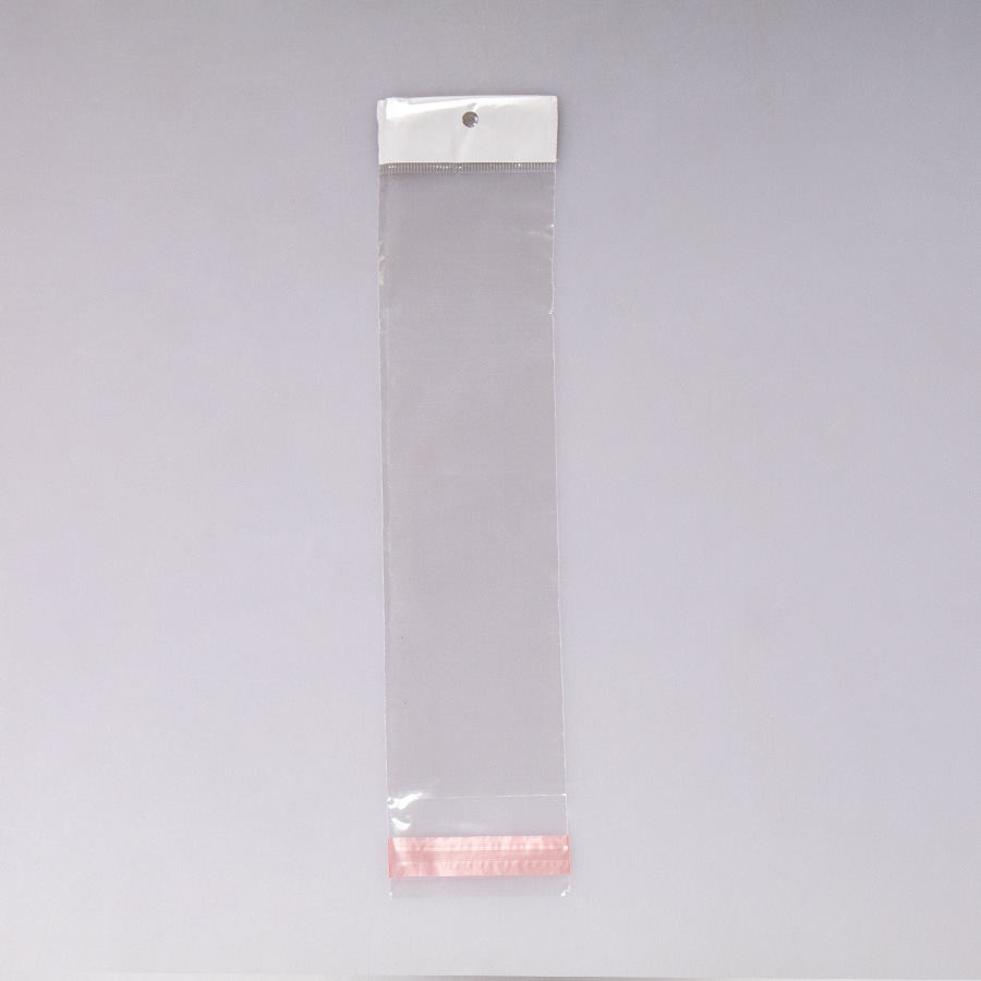 Bolsa de Celofán 6×22+3+3 Cm Adhesiva 100 Pz