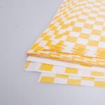 Papel Encerado Amarillo a Cuadros Grado Alimenticio 100 Pz