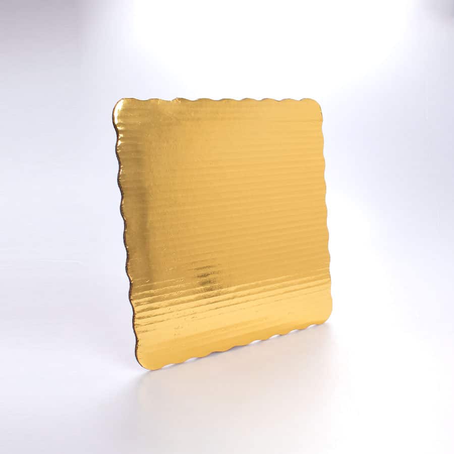 Base de Cartón Dorada 26x26 Cm