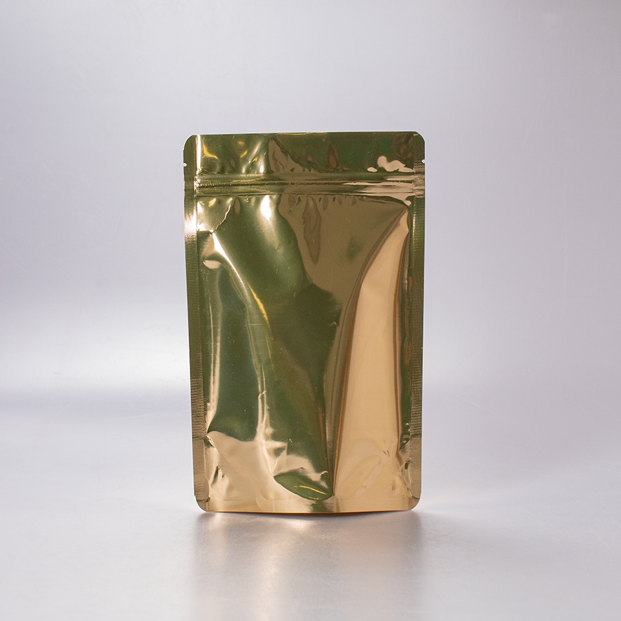 Bolsa Trilaminada Dorada Zipper 250 Gr