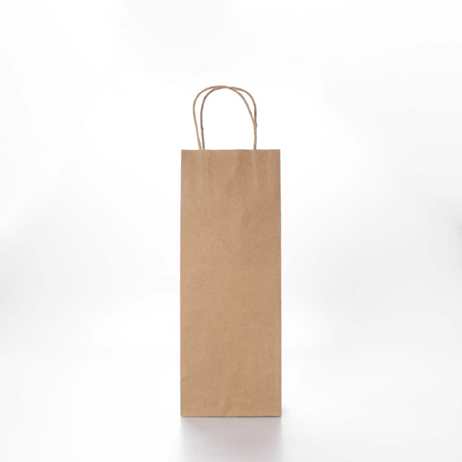 Bolsa con Asa Kraft Botellera 12 Pz