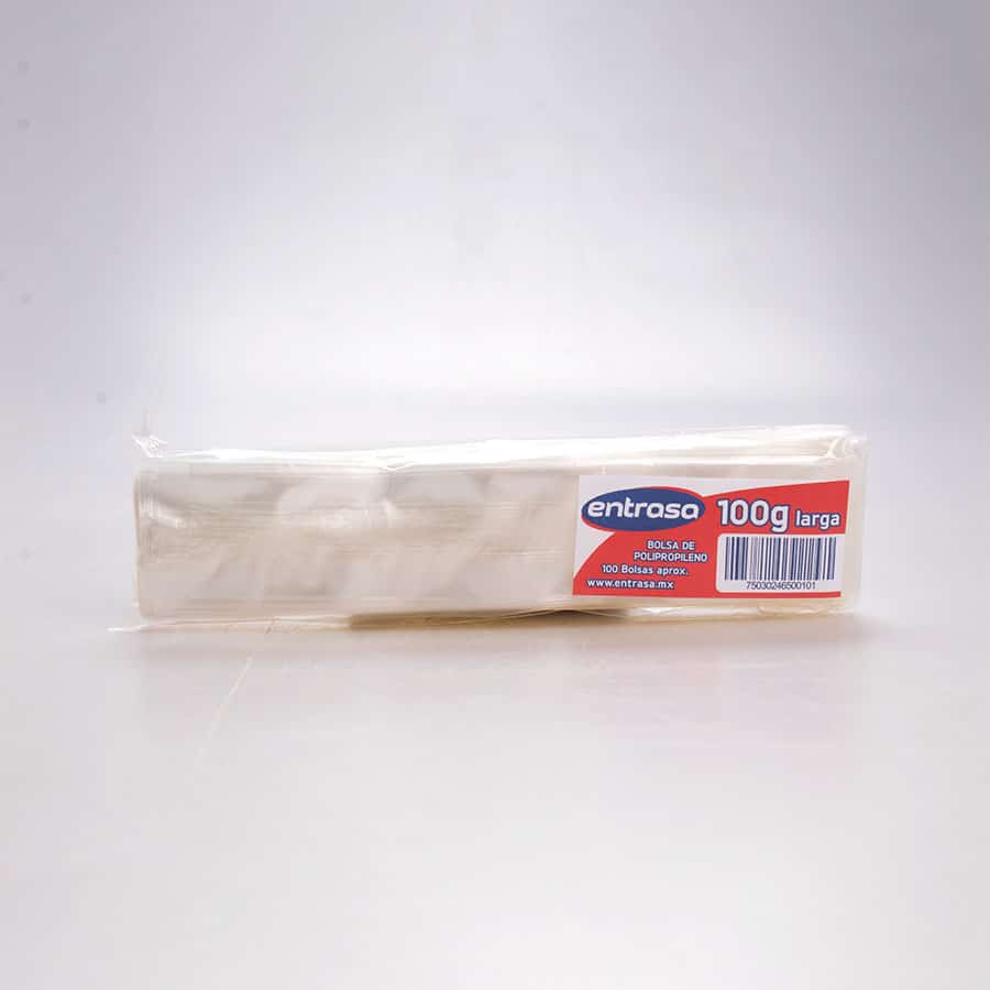 Bolsa de Celofán 100 Gr Larga 100 Pz