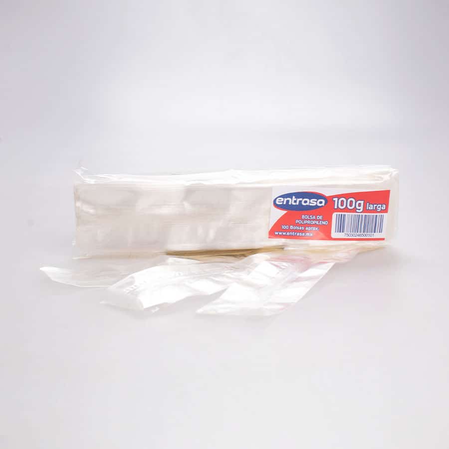 Bolsa de Celofán 100 Gr Larga 100 Pz