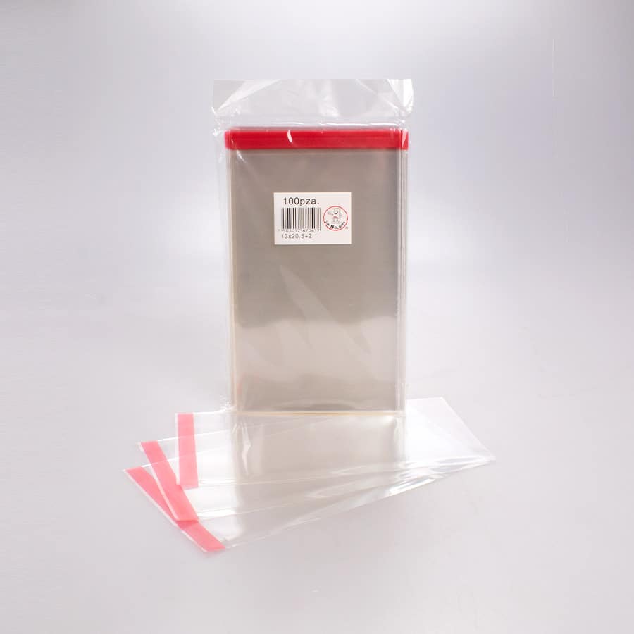 Bolsa de Celofán 13x20.5+2 Cm Adhesiva La Bolsita 100 Pz