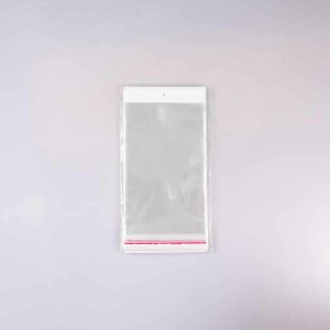 Bolsa de Celofán 15x25+3+3 Cm Adhesiva 100 Pz