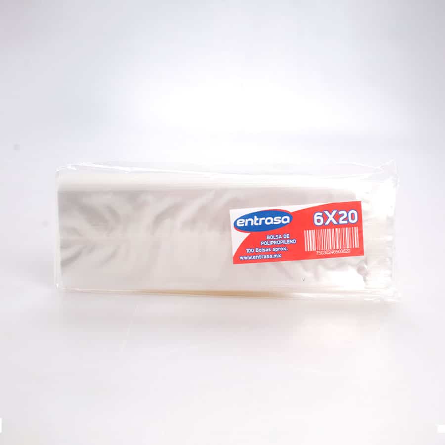 Bolsa de Celofán 6x20 Cm 100 Pz