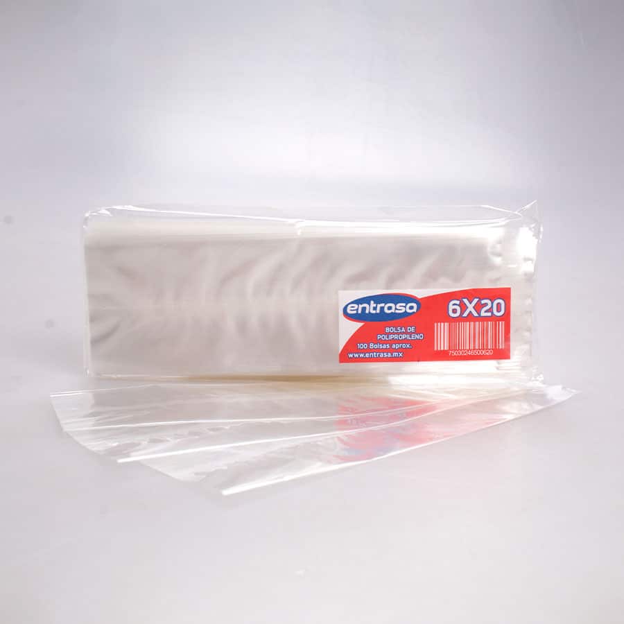 Bolsa de Celofán 6x20 Cm 100 Pz