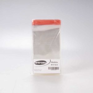 Bolsa de Celofán 8x13.5+3 Cm Adhesiva 100 Pz