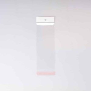 Bolsa de Celofán 8x20+3+3 Cm Adhesiva 100 Pz