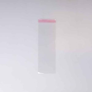 Bolsa de Celofán 8x22+3 Cm Adhesiva 100 Pz