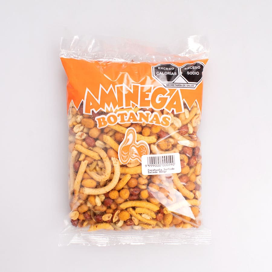 Botana Cacahuate Surtido Salado Aminega 900 Gr