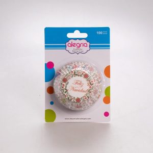 Capacillo Estándar Feliz Navidad Muérdago 100 Pz