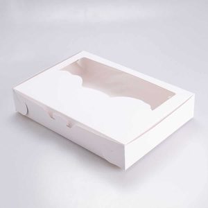 Caja Blanca para Donas con Ventana