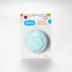 Capacillo Estándar Copos de Nieve 100 Pz