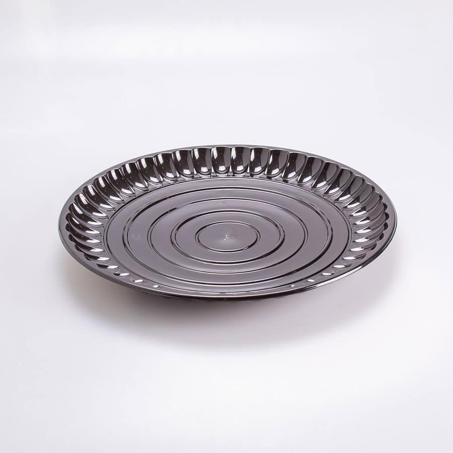 Charola Negra Redonda 35 Cm