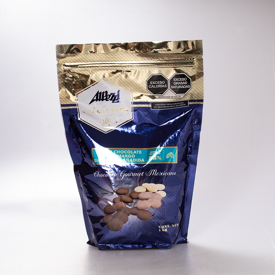 Chocolate Wafer Semi-Amargo Sin Azucar Alpezzi 1 Kg