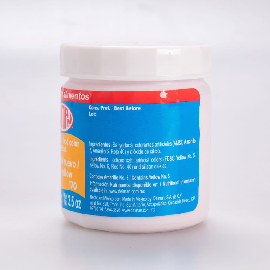 Colorante en Polvo Amarillo Huevo Deiman 100 Gr