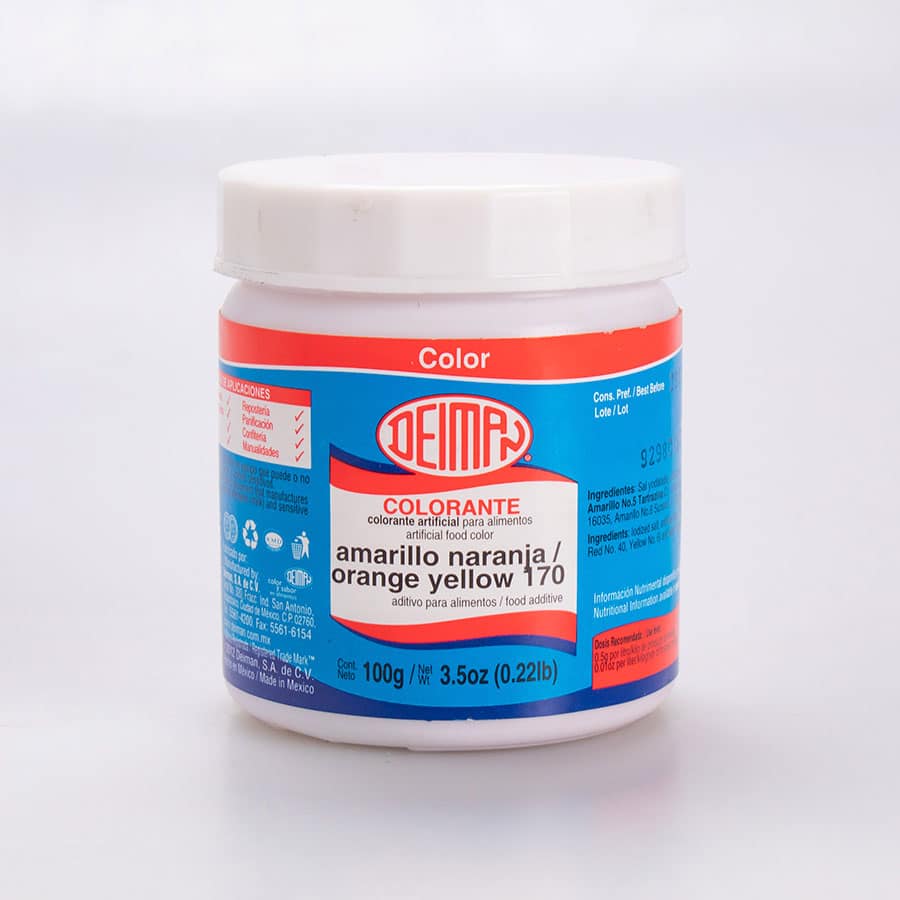 Colorante en Polvo Amarillo Naranja Deiman 100 Gr