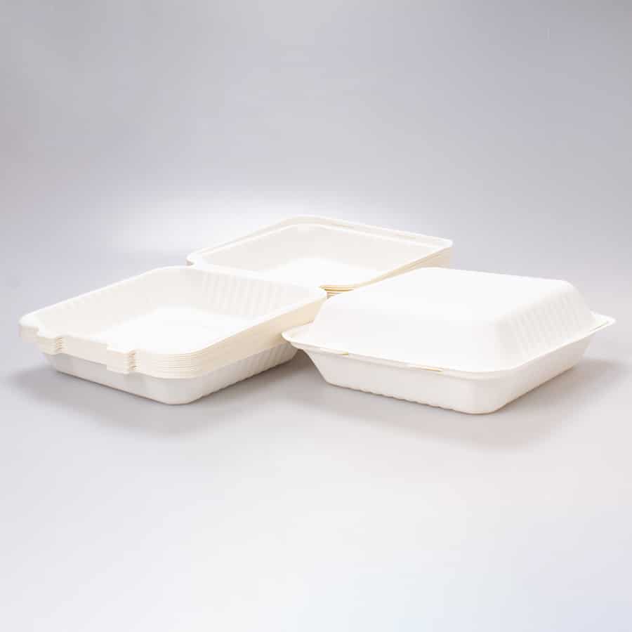 Contenedor 9x9 Liso Fécula PCT091 Bio 100 Pz