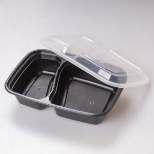 Contenedor Rectangular 2 Div 32 Oz WOW