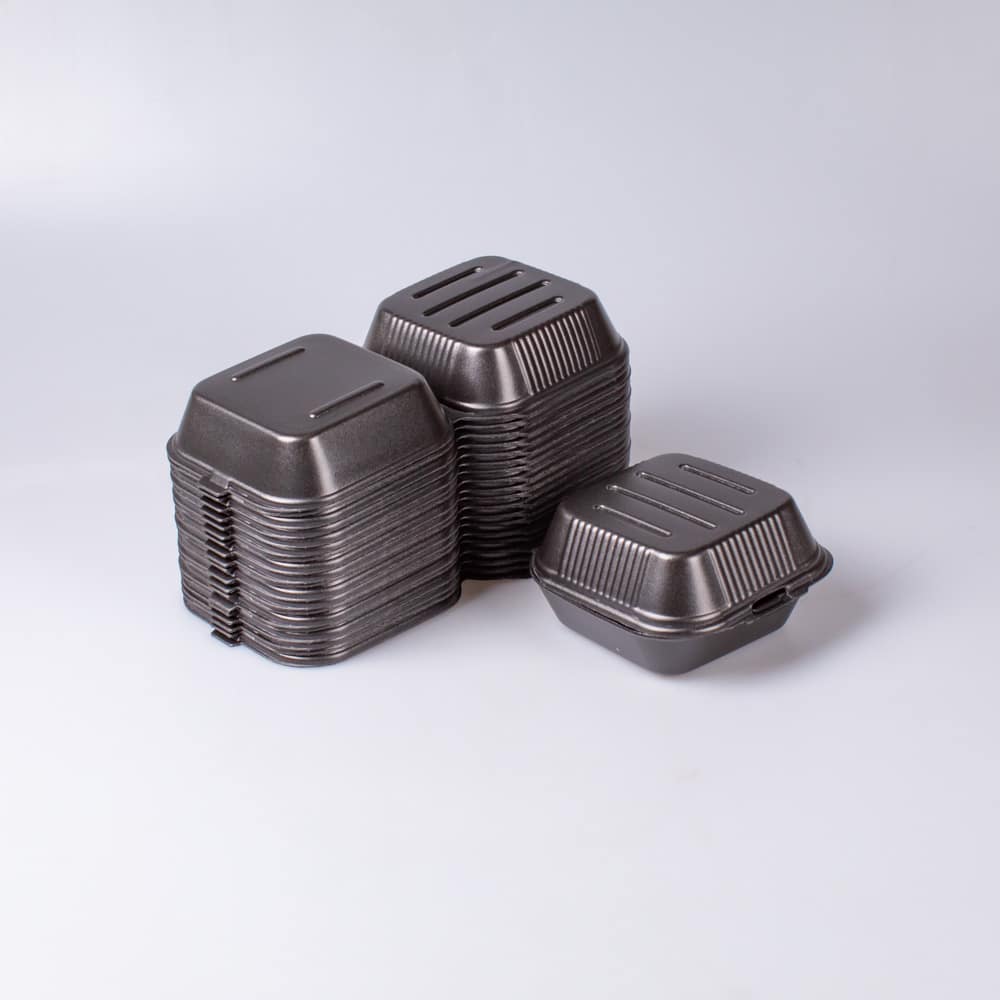 Contenedor Hamburguesero Negro Reyma 50 Pz