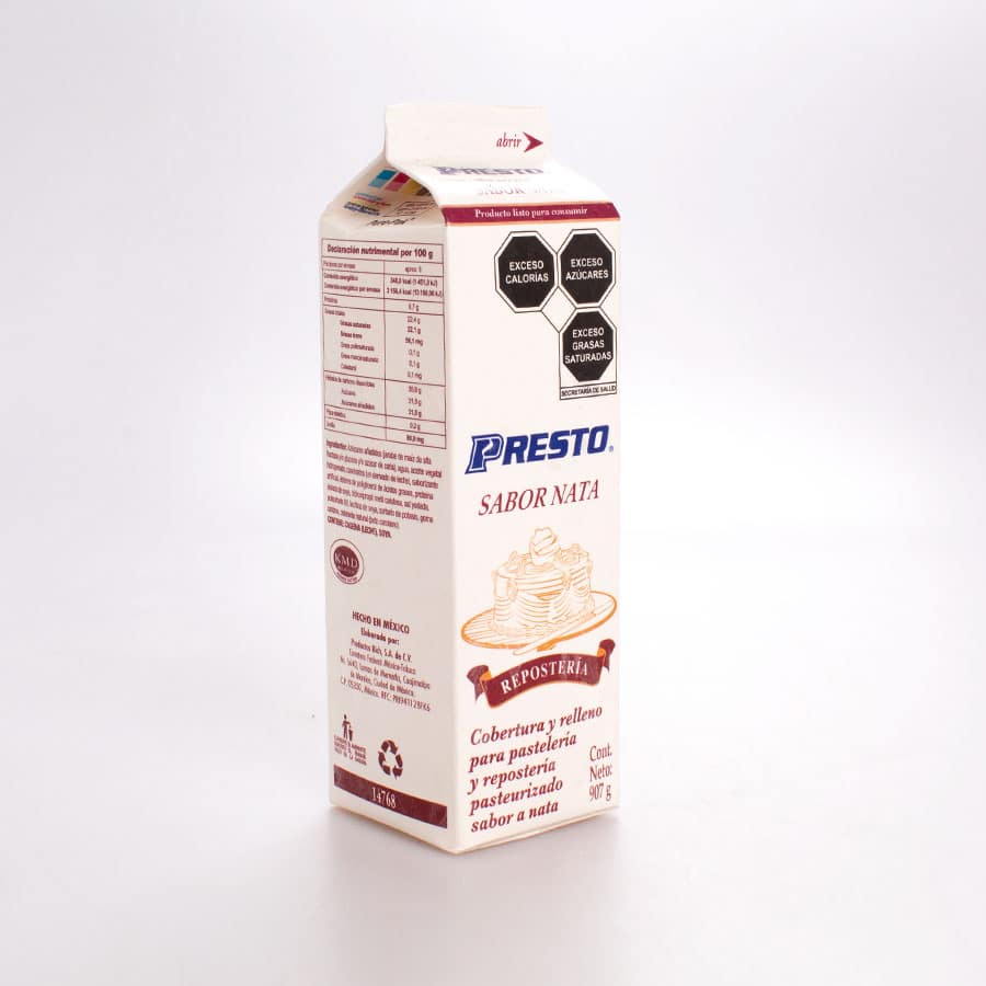 Crema para Batir Sabor Nata Presto 907 Gr