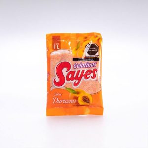 Gelatina Sabor Durazno Sayes Agua 120 Gr