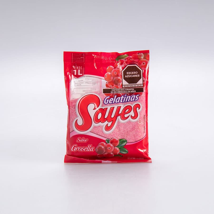 Gelatina Sabor Grosella Sayes Agua 120 Gr