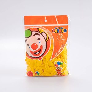 Globo Amarillo #7 Payaso 100 Pz