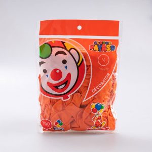 Globo Naranja #9 Payaso 100 Pz