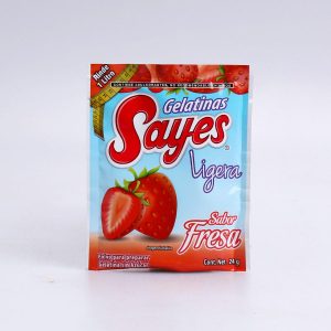 Gelatina Sayes Ligera Sabor Fresa 24 Gr