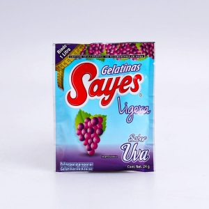 Gelatina Sayes Ligera Sabor Uva 24 Gr