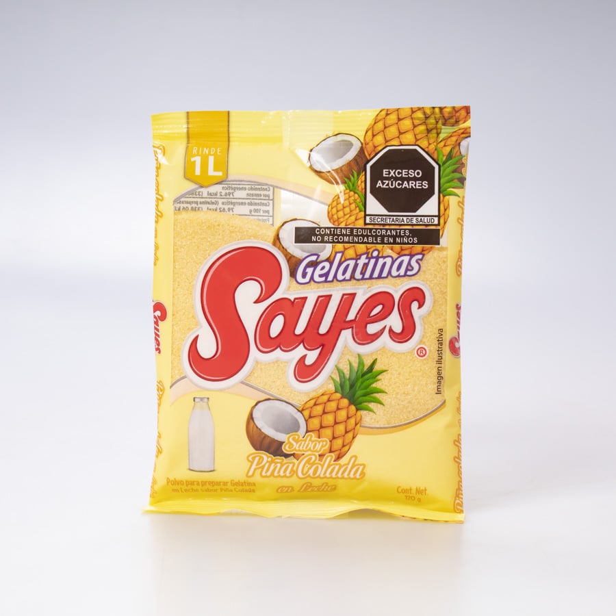 Gelatina Sabor Piña Colada Sayes Leche 120 Gr